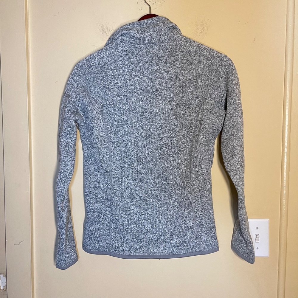 Women's Better Sweater Patagonia Light Birch White Quarter-Zip Fleece Pullover - Picture 3 of 9